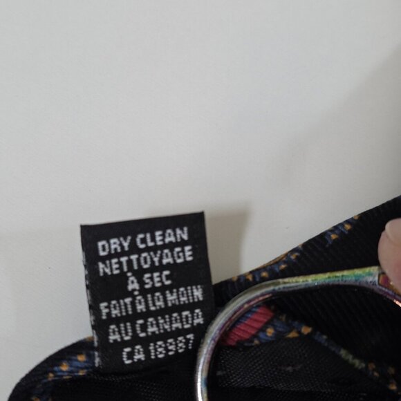 Avanzata Silk Tie Multicolor Paisley Boho Handcrafted Canada W 4 L 58.25 inches - Picture 11 of 16